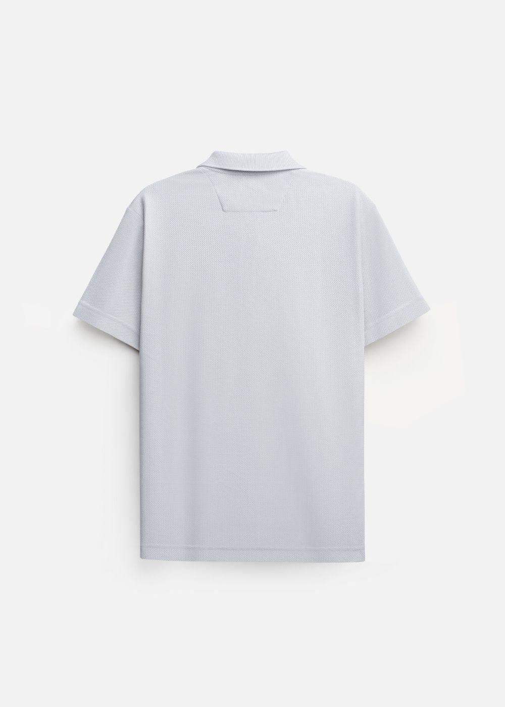 Áo Thun Polo Mesh Jacquard Thoáng Khí The Weekend 032 Xám - YaMe.vn