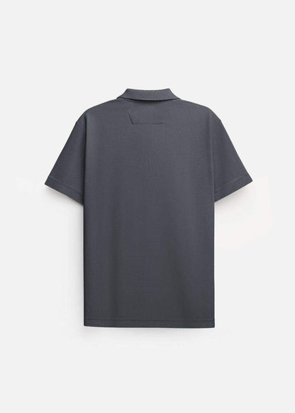 Áo Thun Polo Mesh Jacquard Thoáng Khí The Weekend 032 Xám Đậm - YaMe.vn