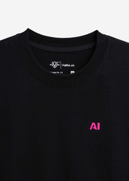 Áo Thun Neon AI No Style M202 Đen - YaMe.vn