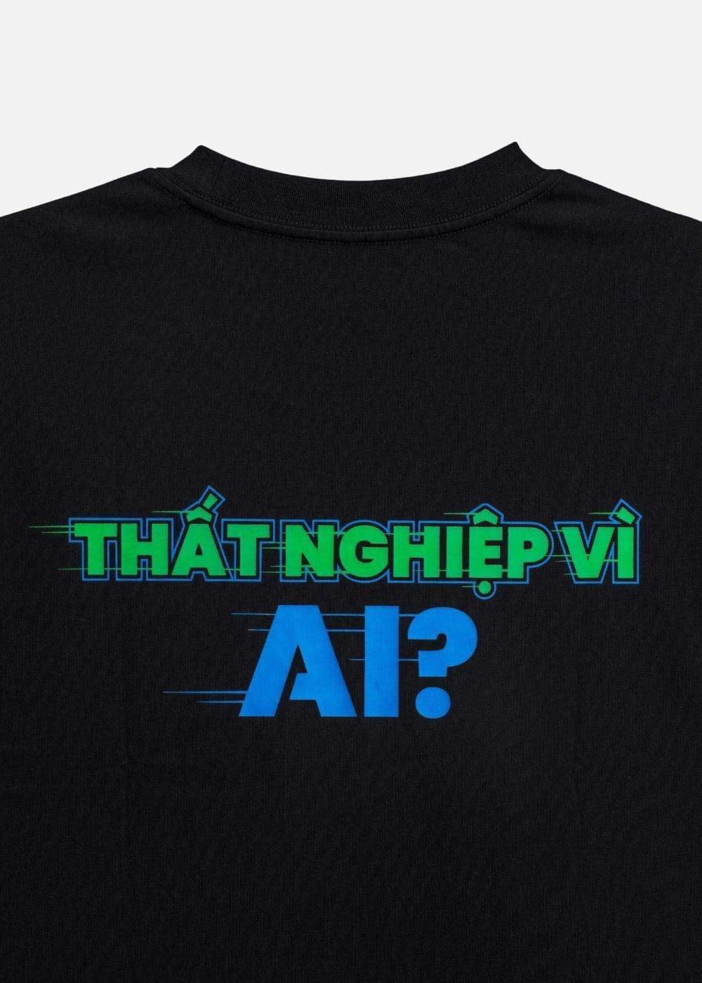 Áo Thun Neon AI No Style M203 Đen - YaMe.vn