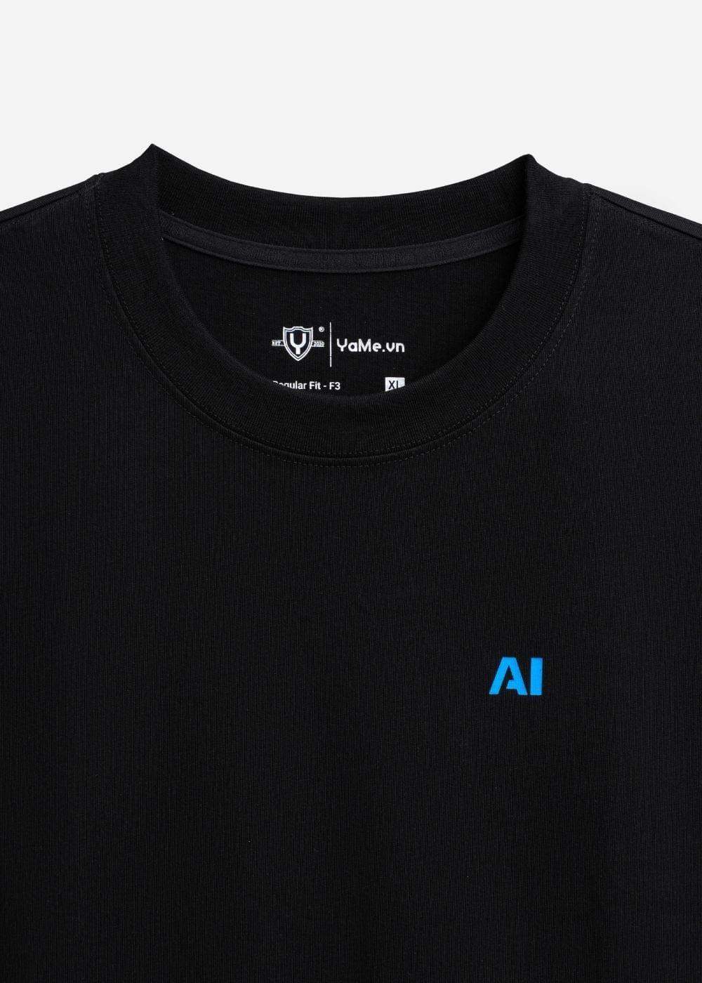Áo Thun Neon AI No Style M203 Đen - YaMe.vn