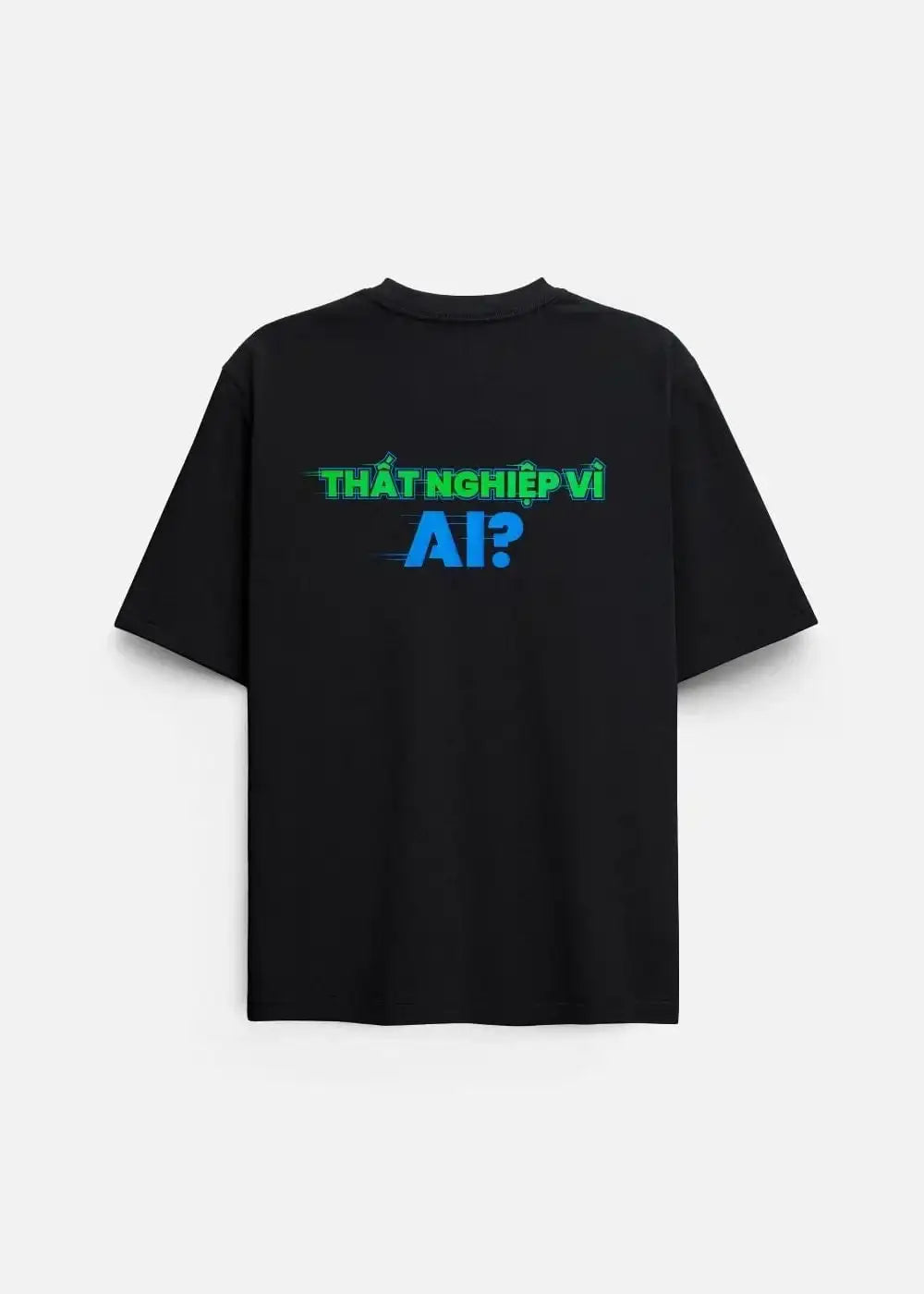 Áo Thun Neon AI No Style M203 Đen - YaMe.vn