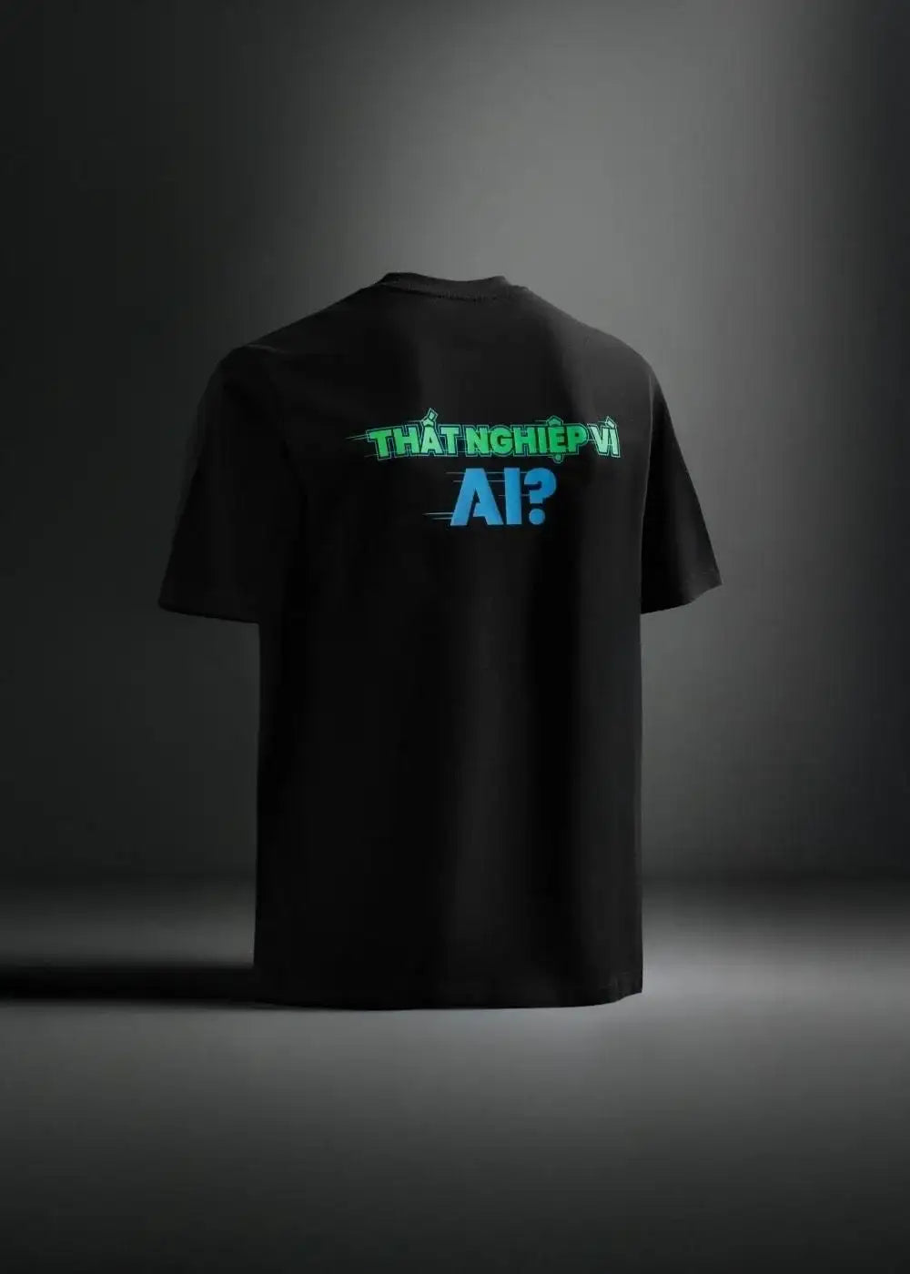 Áo Thun Neon AI No Style M203 Đen - YaMe.vn