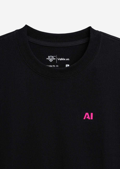 Áo Thun Neon AI No Style M204 Đen - YaMe.vn