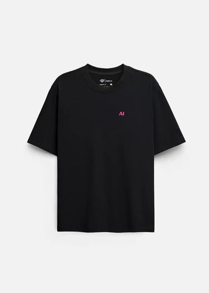 Áo Thun Neon AI No Style M204 Đen - YaMe.vn