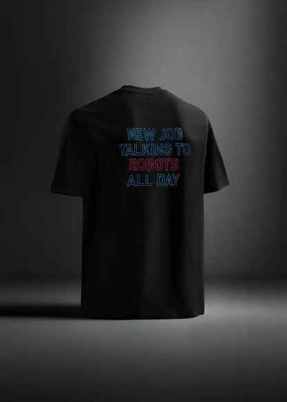 Áo Thun Neon AI No Style M204 Đen - YaMe.vn