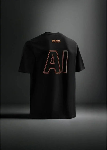 Áo Thun Neon AI No Style M205 Đen - YaMe.vn
