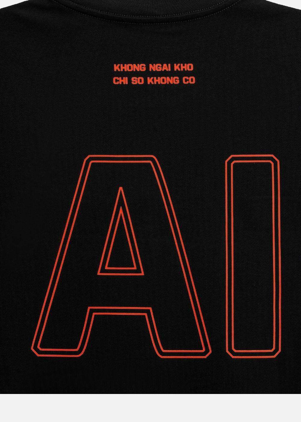 Áo Thun Neon AI No Style M205 Đen - YaMe.vn