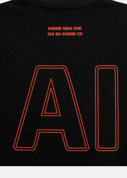 Áo Thun Neon AI No Style M205 Đen - YaMe.vn