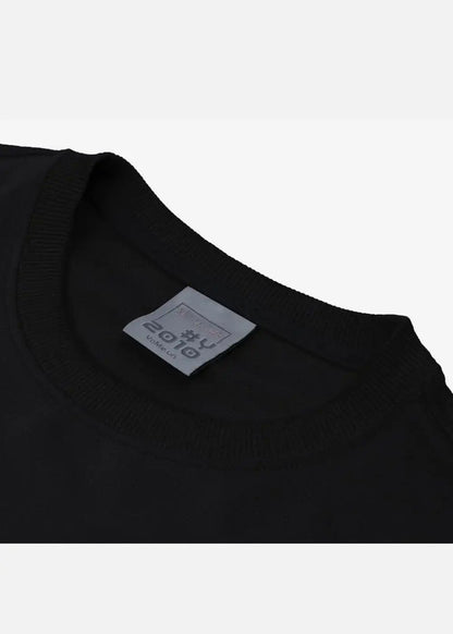 Áo Thun Sweater Mềm Mịn Mát The Minimalist 008 Đen - YaMe.vn