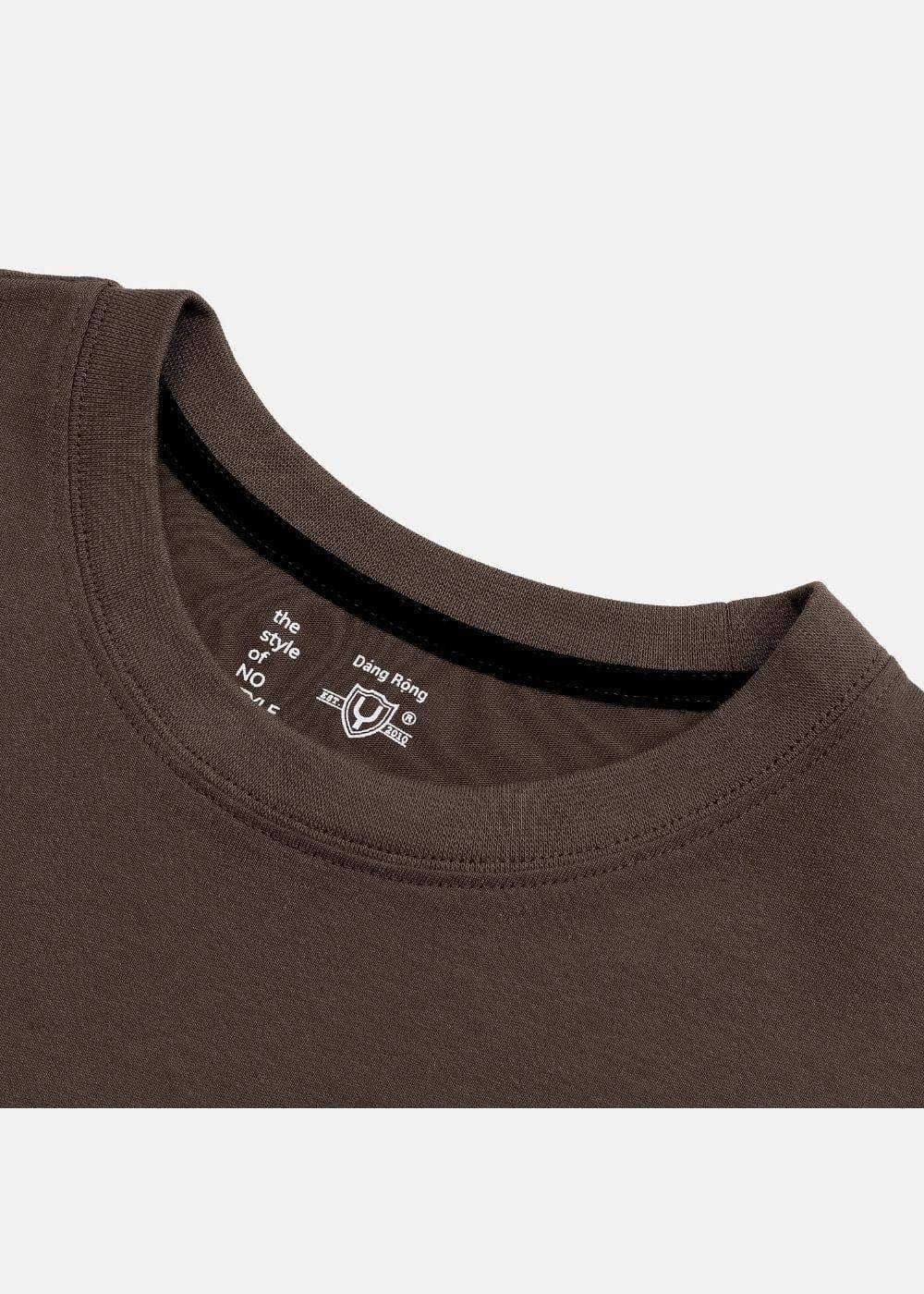 Áo Thun Aura Cotton Mềm Mại No Style M13 Nâu Nâu Đậm - YaMe.vn