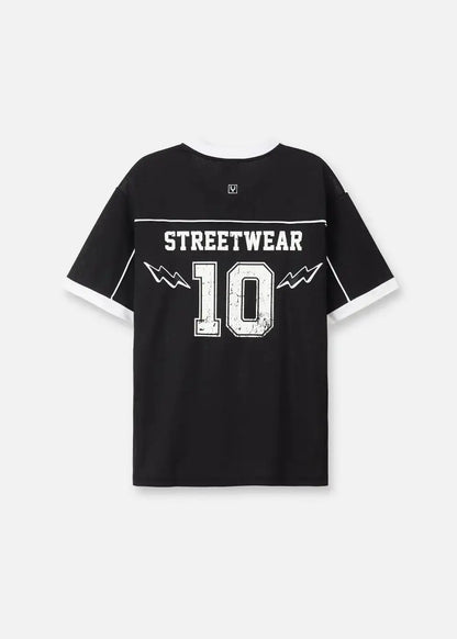 Áo Thun Jersey Thoáng Mát No Style M138 Đen - YaMe.vn