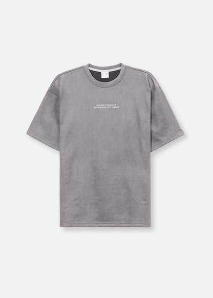 Áo Thun Suede Mềm Mịn The Weekend 014 Xám Đậm - YaMe.vn