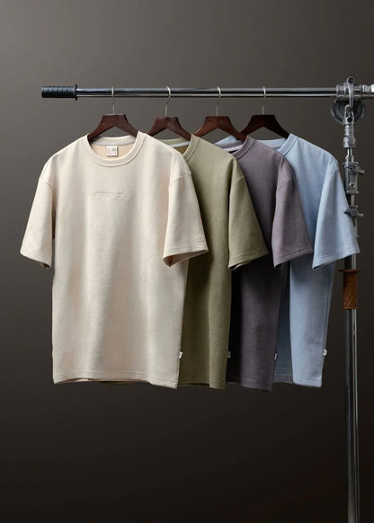 Áo Thun Suede Mềm Mịn The Weekend 014 Xanh Dương Nhạt - YaMe.vn