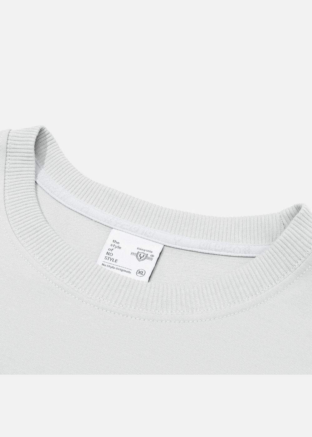 Áo Thun Sweater Cotton Co Giãn No Style M19 Xám Nhạt - YaMe.vn