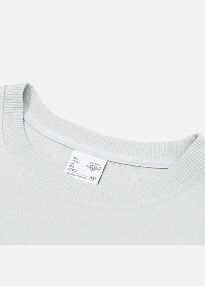 Áo Thun Sweater Cotton Co Giãn No Style M19 Xám Nhạt - YaMe.vn
