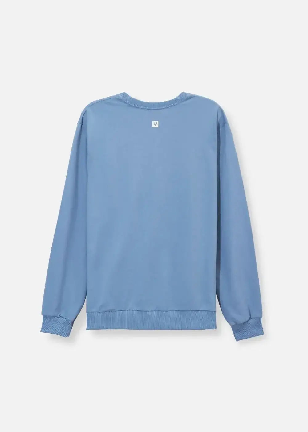Áo Thun Sweater Cotton Co Giãn No Style M19 Xanh Dương Nhạt - YaMe.vn