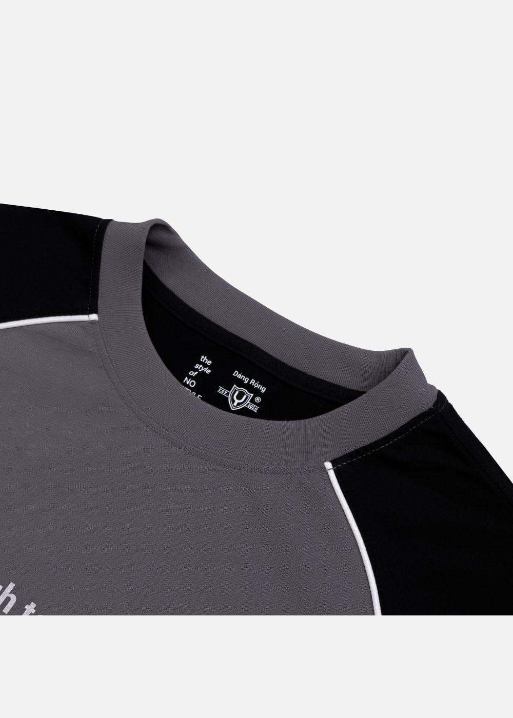 Áo Thun Cotton Phối Màu Mềm Mịn Thoáng Mát No Style M2 Xám Đen - YaMe.vn