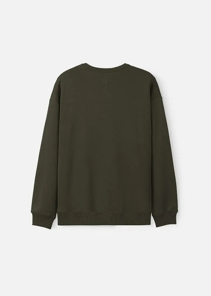Áo Thun Sweater Cotton Giữ Ấm No Style M20 Xanh Lá Đậm - YaMe.vn