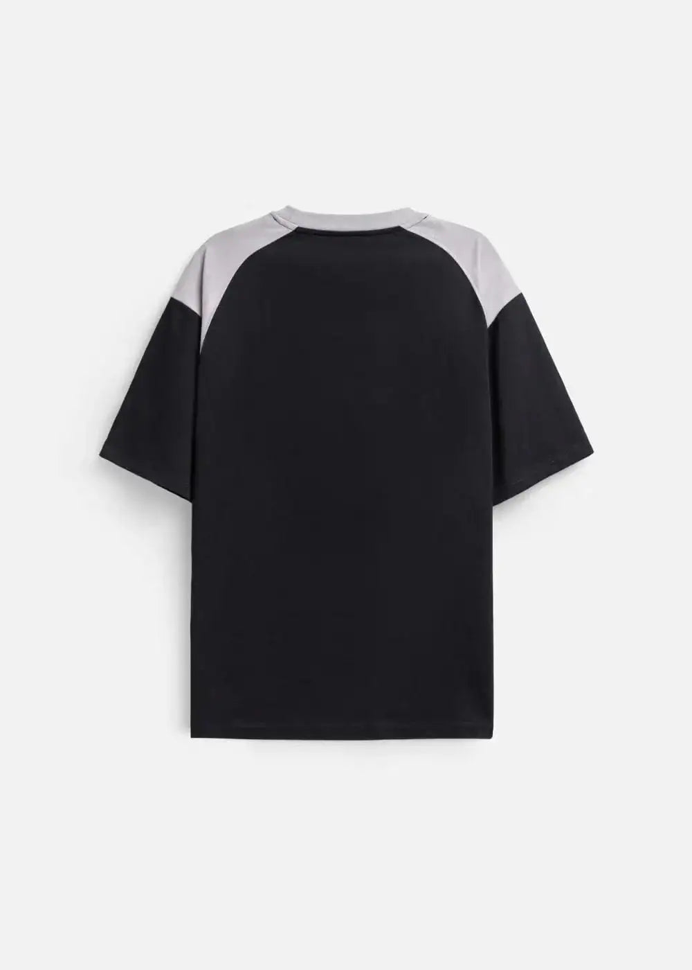 Áo Thun Cotton Mềm Mịn Phối Màu No Style M3 Đen Xám - YaMe.vn