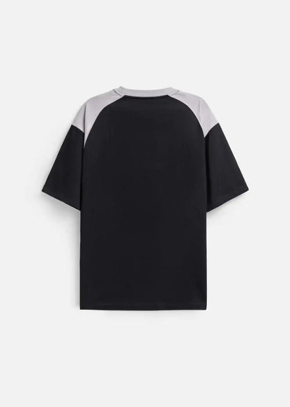 Áo Thun Cotton Mềm Mịn Phối Màu No Style M3 Đen Xám - YaMe.vn