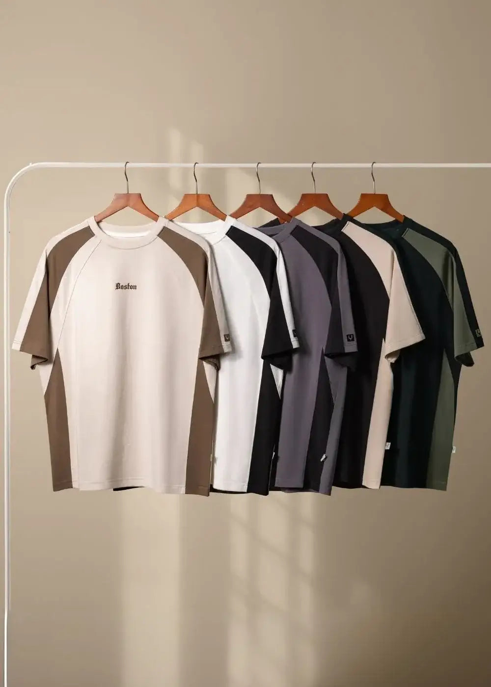 Áo Thun Tay Ngắn Boxy Mềm Mịn No Style M4 Đen Be - YaMe.vn
