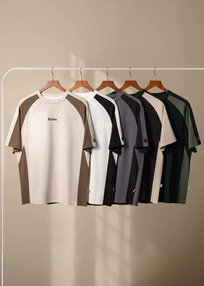 Áo Thun Tay Ngắn Boxy Mềm Mịn No Style M4 Đen Be - YaMe.vn
