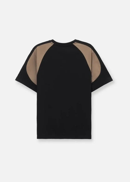 Áo Thun Raglan Cotton Phối Màu No Style M5 Đen Nâu - YaMe.vn