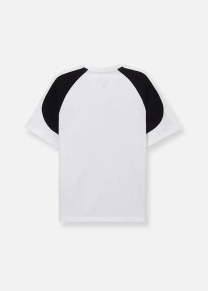Áo Thun Raglan Cotton Phối Màu No Style M5 Trắng Đen - YaMe.vn