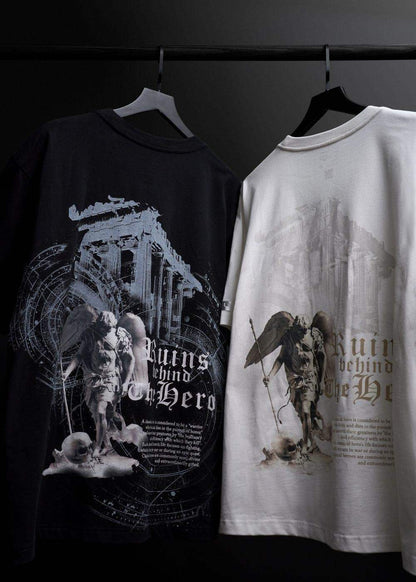 Áo Thun Graphic Cotton Mềm Mại No Style M7 Đen - YaMe.vn