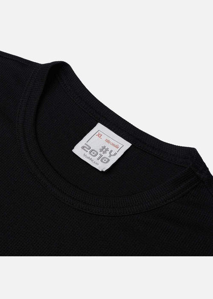 Áo Thun Waffle Thoáng Mát Non Branded 01 Đen - YaMe.vn
