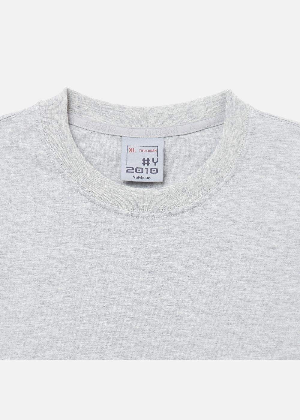 Áo Thun Cotton Wash Siêu Mềm Non Branded 39 Xám - YaMe.vn