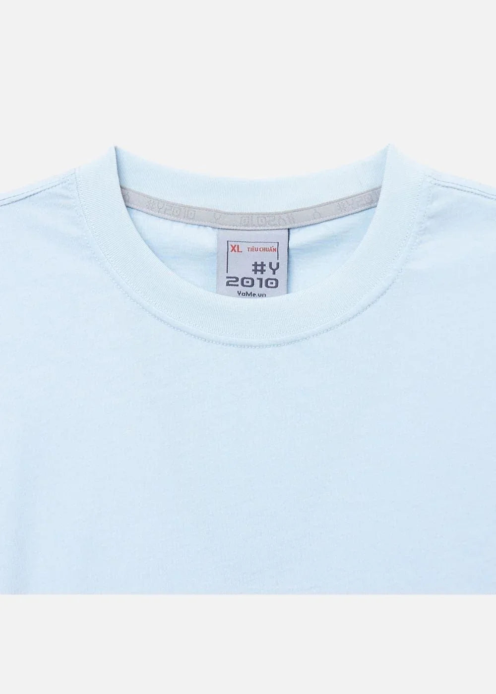 Áo Thun Cotton Wash Siêu Mềm Non Branded 39 Xanh Dương Nhạt - YaMe.vn