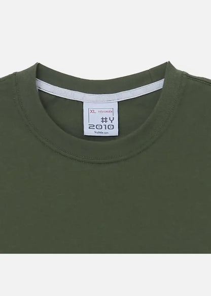Áo Thun Cotton Wash Siêu Mềm Non Branded 39 Xanh Lá Đậm - YaMe.vn
