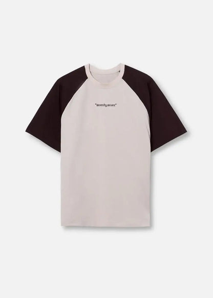 Áo Thun Raglan Phối Màu Seventy Seven 03 Be Nâu - YaMe.vn