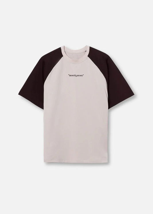 Áo Thun Raglan Phối Màu Seventy Seven 03 Be Nâu - YaMe.vn