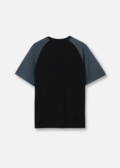 Áo Thun Raglan Phối Màu Seventy Seven 03 Đen Đen Xám - YaMe.vn