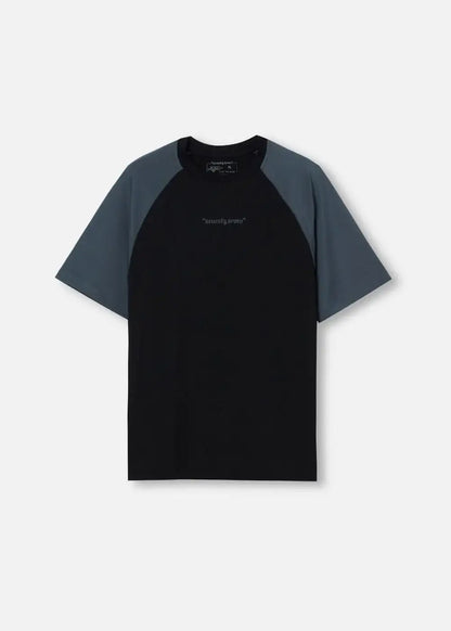 Áo Thun Raglan Phối Màu Seventy Seven 03 Đen Đen Xám - YaMe.vn