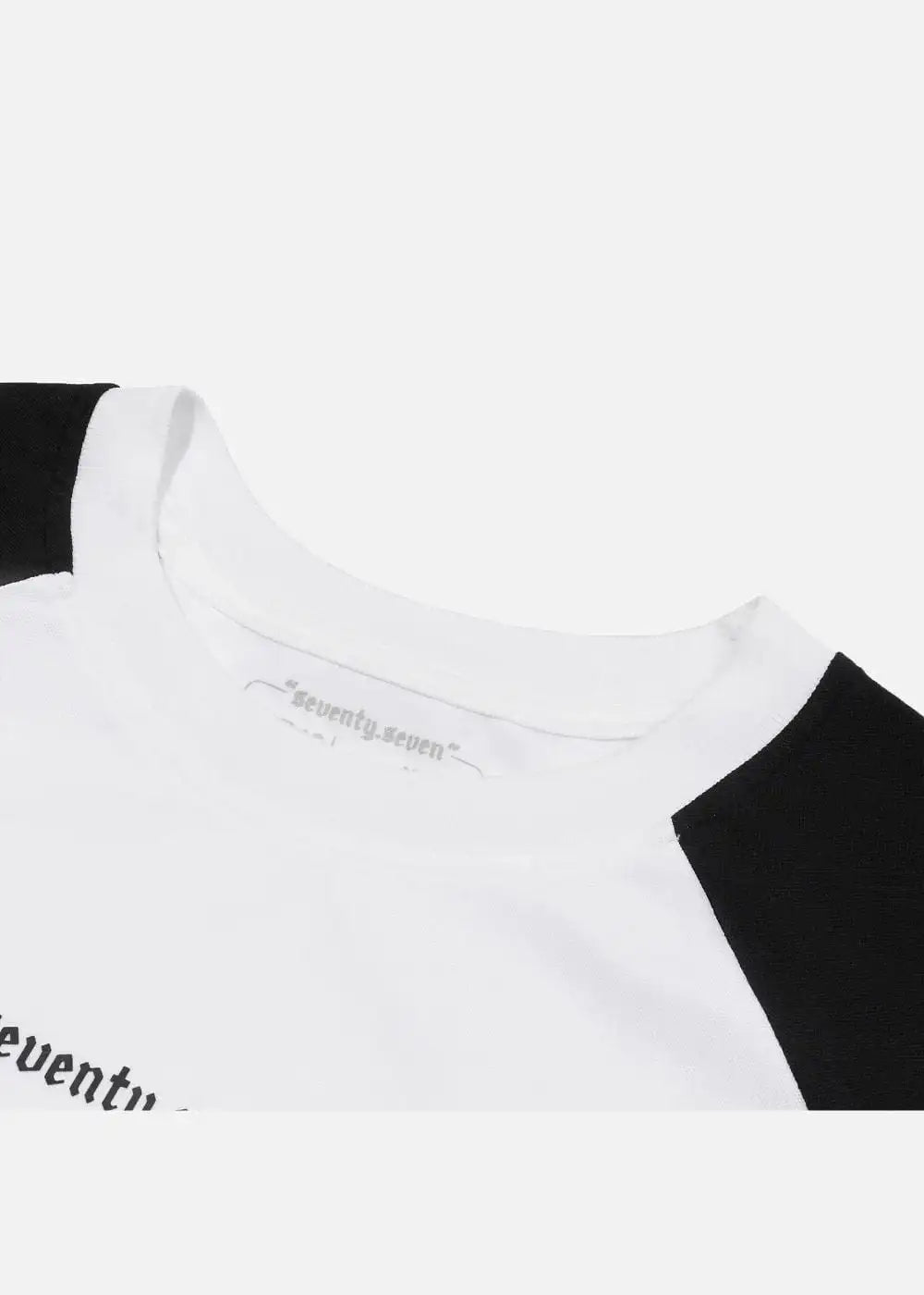 Áo Thun Raglan Phối Màu Seventy Seven 03 Trắng Đen - YaMe.vn