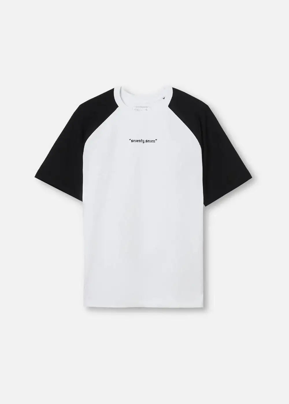 Áo Thun Raglan Phối Màu Seventy Seven 03 Trắng Đen - YaMe.vn