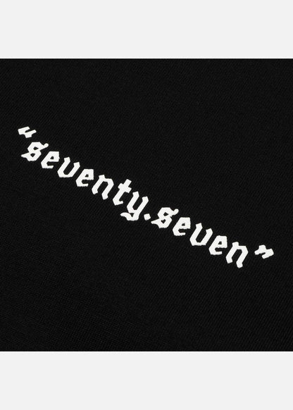 Áo Thun Cotton Line Art Co Giãn Seventy Seven 04 Đen - YaMe.vn