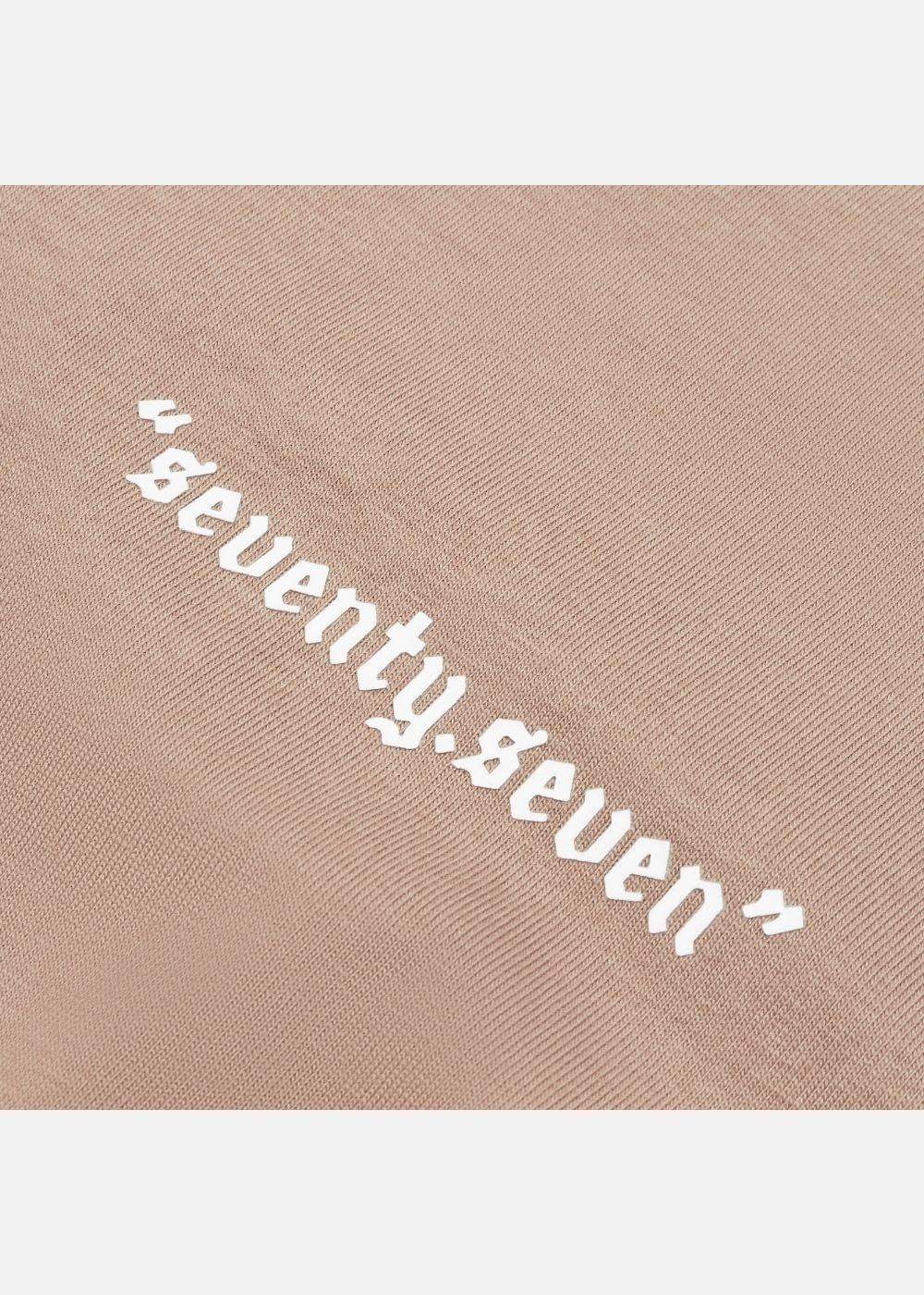 Áo Thun Cotton Line Art Co Giãn Seventy Seven 04 Nâu Đậm - YaMe.vn