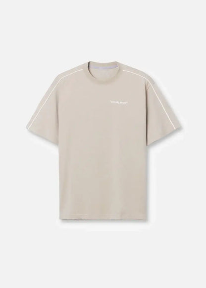 Áo Thun Cotton Line Art Co Giãn Seventy Seven 04 Nâu Nhạt - YaMe.vn