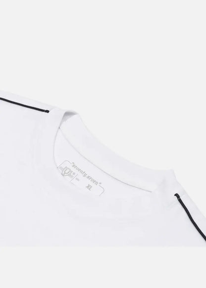 Áo Thun Cotton Line Art Co Giãn Seventy Seven 04 Trắng - YaMe.vn