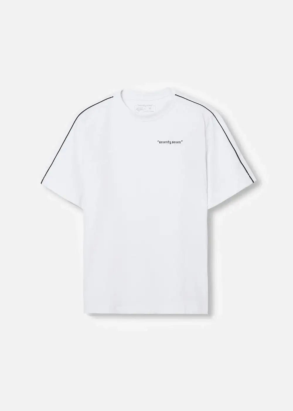Áo Thun Cotton Line Art Co Giãn Seventy Seven 04 Trắng - YaMe.vn