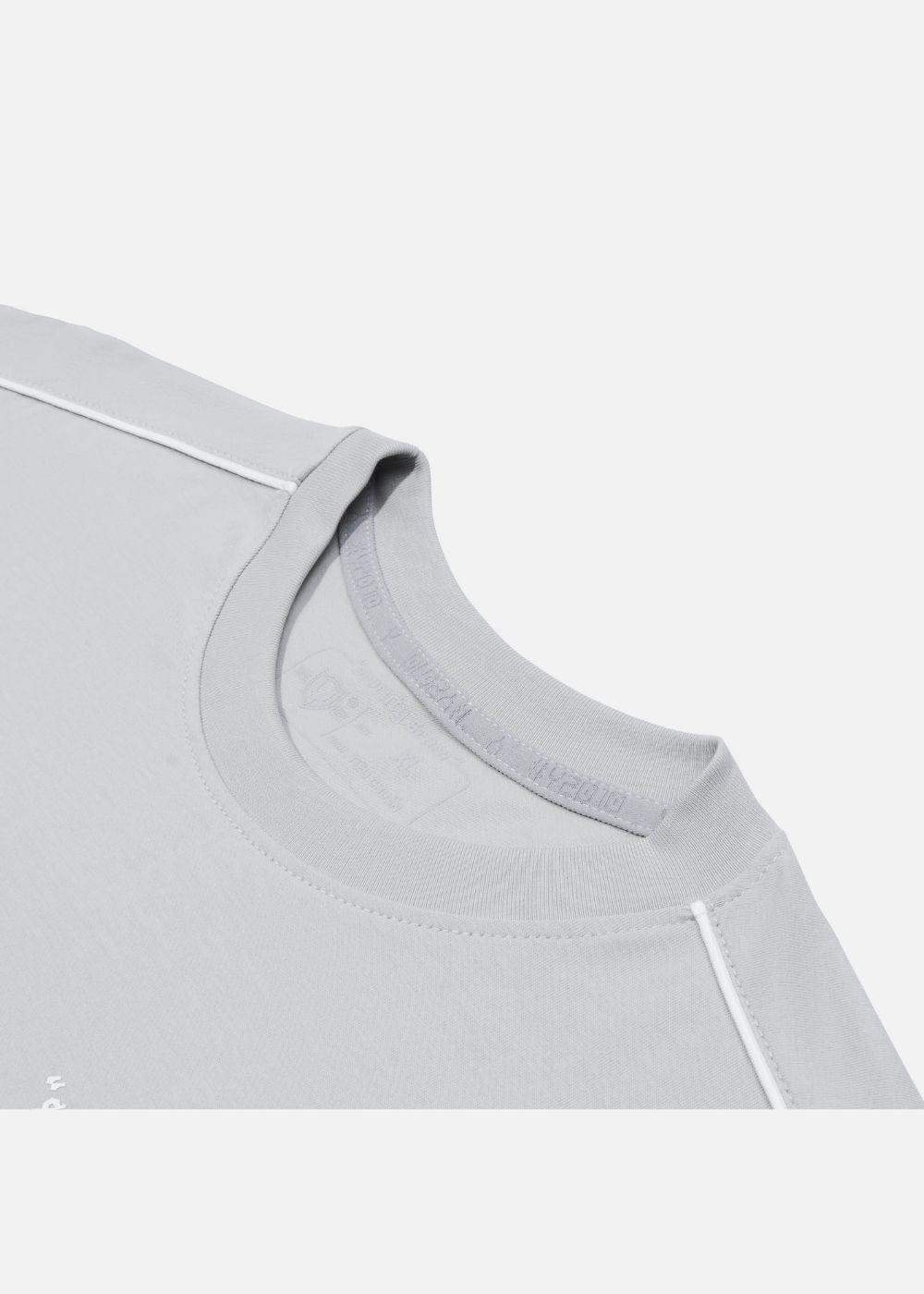 Áo Thun Cotton Line Art Co Giãn Seventy Seven 04 Xám Nhạt - YaMe.vn