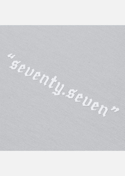 Áo Thun Cotton Line Art Co Giãn Seventy Seven 04 Xám Nhạt - YaMe.vn