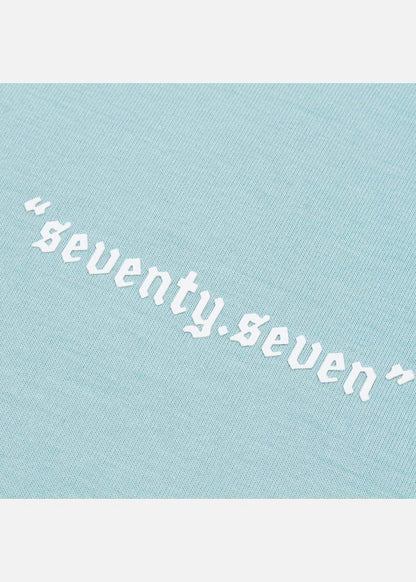 Áo Thun Cotton Line Art Co Giãn Seventy Seven 04 Xanh Ngọc Nhạt - YaMe.vn