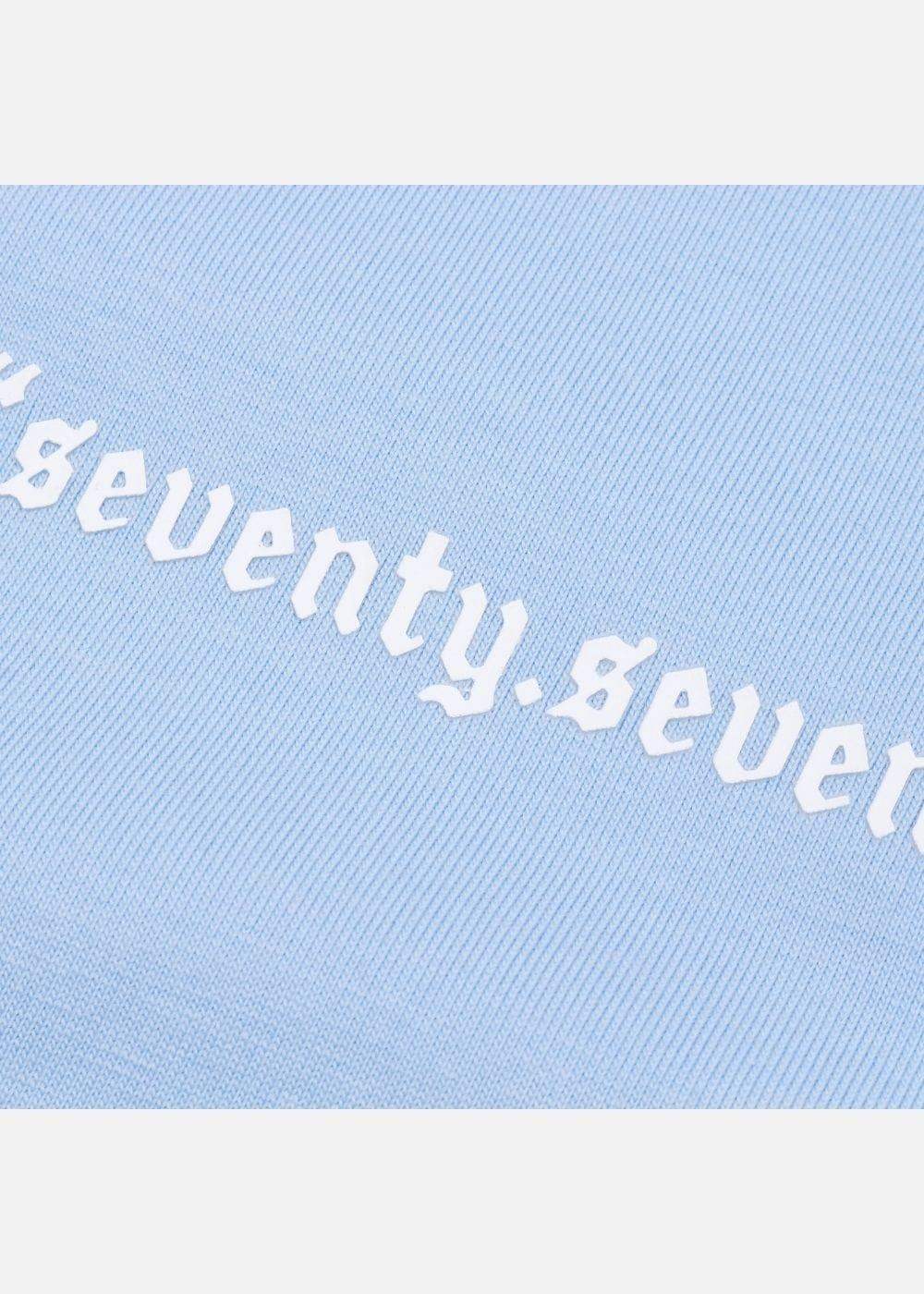 Áo Thun Cotton Line Art Co Giãn Seventy Seven 04 Xanh Dương Nhạt - YaMe.vn