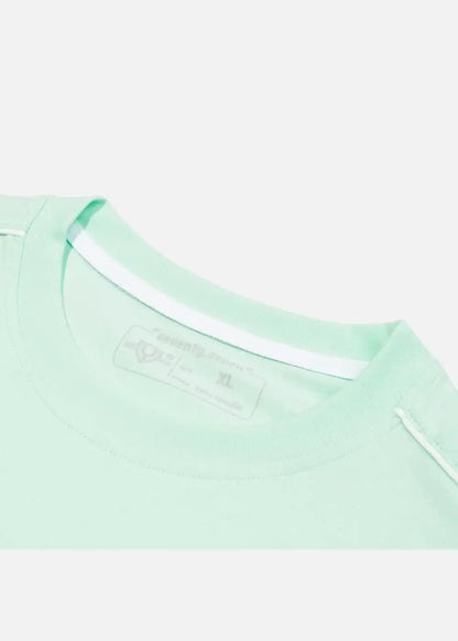 Áo Thun Cotton Line Art Co Giãn Seventy Seven 04 Xanh Ngọc Pastel - YaMe.vn